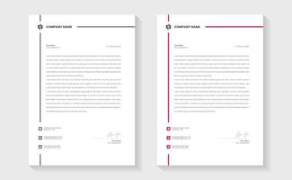 A modern, creative, and professional letterhead bundle perfect for your corporate projects. Letterheads designed in a clean and minimalist style, ideal for official documents. Print vector