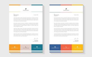Modern, creative professional letterhead bundle perfect for your corporate projects. Letterheads designed in a clean and minimalist style, ideal for official documents. Print ready A4. Minimal vector