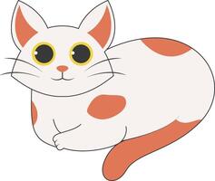 Cute Cat Character with Flat Design vector