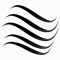 Abstract Black Wave Design Element Set vector