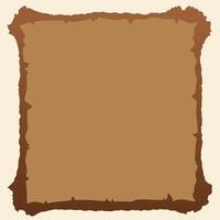 Brown Torn Paper Frame Background Design Element vector