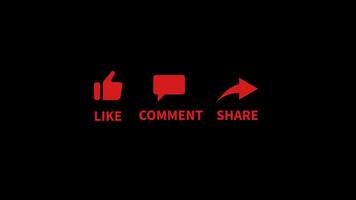 subscribe button, red subscribe button social media button. Subscribe like comment share animation video