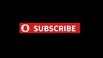 2D animation subscribe button, red subscribe button social media button. Subscribe like comment share, Motion graphic alpha channel video