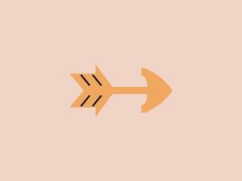 light orange arrow pointing directly to the right vector