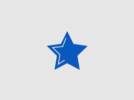 The star has a thin white outline that follows its shape vector