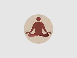 silhouette of a person seated in the Lotus position vector