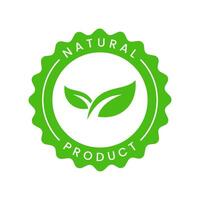 Green label natural product vector