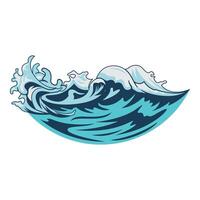 Modern wave with sharp edges and smooth gradient fishing logo illustration vector