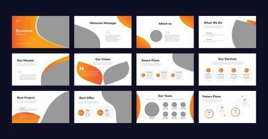 Creative Business Presentation Slides Template Design, Business Startup Presentation Template, Business Startup Presentation Slides Layout. vector