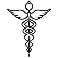 caduceus symbol for healthcare vector