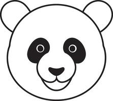 panda face line art vector