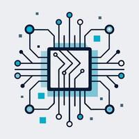 digital illustration of a circuit board vector