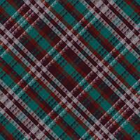 A plaid fabric with a dark green and brown pattern vector
