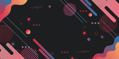 Abstract background with colorful shapes and lines vector