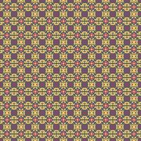 A pattern with yellow and purple flowers on a dark background vector