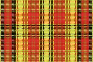 A plaid pattern in red, yellow and green vector
