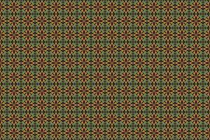 A green and orange patterned fabric vector