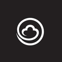technology gradient colorful cloud circle logo, Cloud logo for software house, software developer, web developer, web hosting, domain, cloud services, website, cloud computing vector
