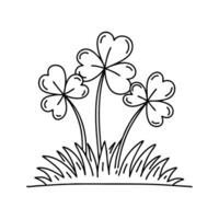 A cluster of shamrocks covering a patch of soft grass vector
