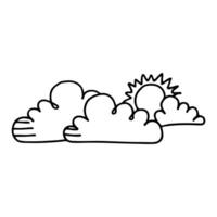 A row of clouds moving slowly across the sky vector