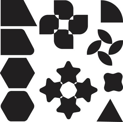 Minimalist Black and White Geometric Pattern