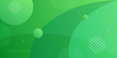 Abstract colorful green background. Simple curve shapes overlap pattern design. vector