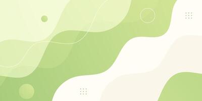Abstract colorful green wave banner background design. Simple fluid wave pattern background. vector