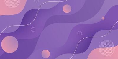 Abstract colorful purple wave banner background. Trendy wave fluid liquid shapes pattern design. vector
