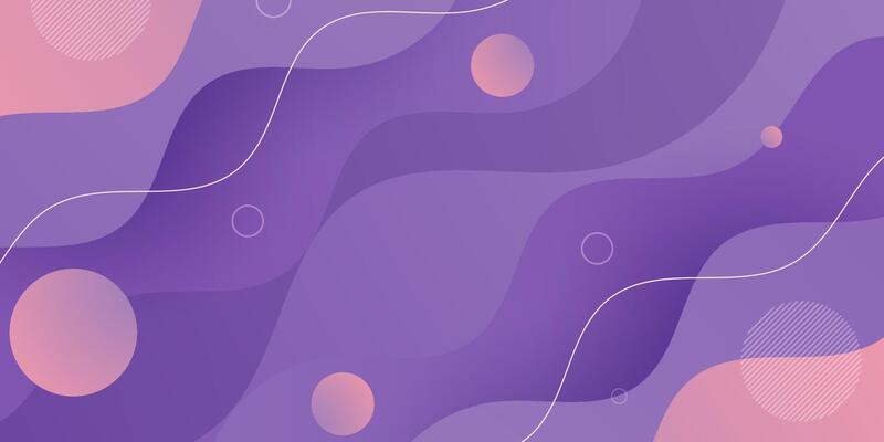 Abstract colorful purple wave banner background. Trendy wave fluid liquid shapes pattern design.