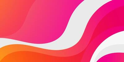 Colorful abstract wave pink and orange gradient background. Fluid shapes wave pattern design. vector