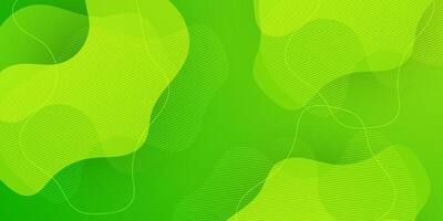 Abstract colorful green fluid background. Trendy fluid shapes pattern design. vector