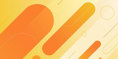Abstract dynamic colorful orange background. Simple overlap shapes pattern on bright background banner. vector