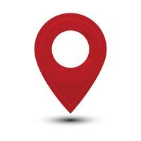 red Location icon for composing maps vector