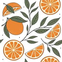 Orange Delight Seamless Pattern vector
