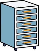 Server Rack with Multiple Drawers vector