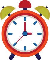 Vibrant Alarm Clock at Three O'Clock vector