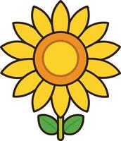 Sunflower stands tall, a symbol of optimism and joy vector