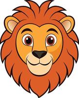 Lion's face, exuding charm and personality mascot logo vector