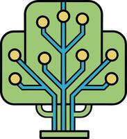 Digital Tree Illustration artificial intelligence vector