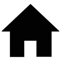 Simple Black House Shape Image for Website or App Design vector
