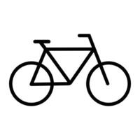 Simple Line Drawing of a Bicycle for Design Elements vector