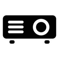 A Simple Black and White Image of a Projector vector