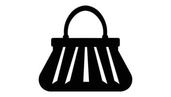 A Stylish Black Handbag Illustration with a Simple Design vector