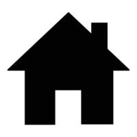 Simple Black House Shape Image for Website or App vector