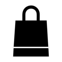Simple Black Shopping Bag Icon Design for Websites and Applications vector