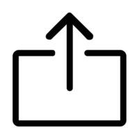 Share File or Export Arrow Line Art Icon Design for iOS Apps and Websites vector