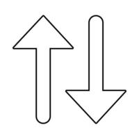 Abstract Up and Down Arrow Design vector