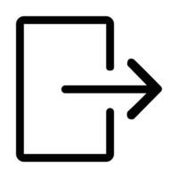 Line Art Icon of a User Account Login or Sign In for Website and Application Interfaces vector