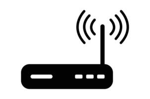 wireless router icon on white background vector