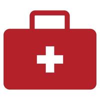 Single Flat Icon Design of a First Aid Kit for Medical Websites and Applications vector